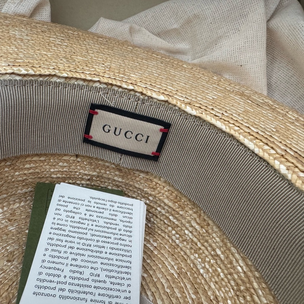 Gucci white ribbon hat - Picture 7 of 8